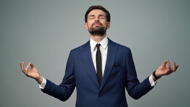 full hd video of young handsome stylish businessman - 4x slow motion