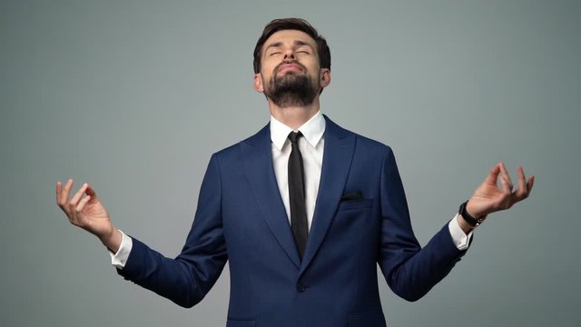 full hd video of young handsome stylish businessman - 4x slow motion