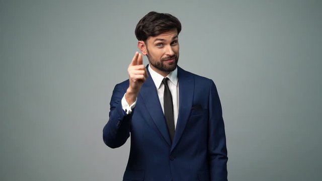 full hd video of young handsome stylish businessman - 4x slow motion