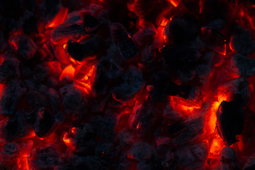 Fototapeta na wymiar background from a fire, conflagrant firewoods and coals