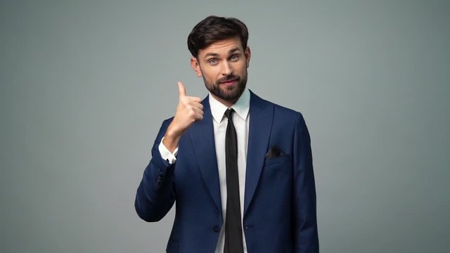 full hd video of young handsome stylish businessman - 4x slow motion