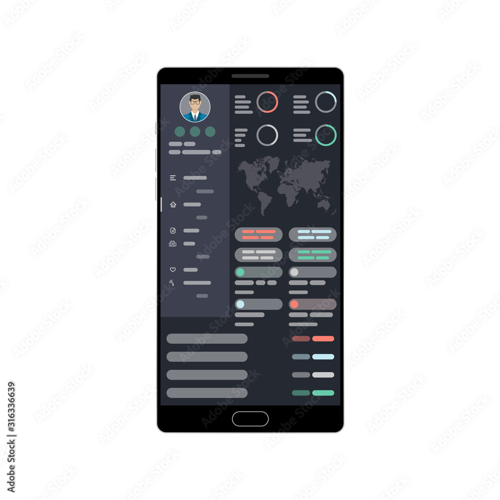 Poster web design. website template for tablet. elements for tablet and web applications. user interface ui