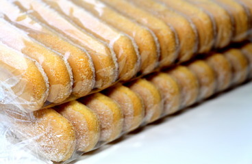 Biscuit cookies. Lady's fingers. Bakery products. Savoyardi. Tiramisu. Dessert. Sugar dough.