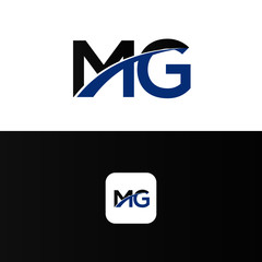 MG Logo Letter Design Template Element