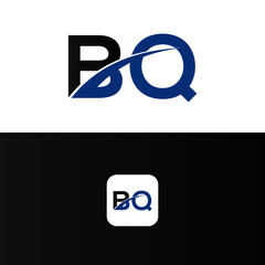 BQ Logo Letter Design Template Element