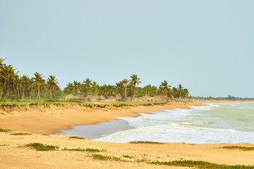 Togo coastal erosion - a village getting washed away