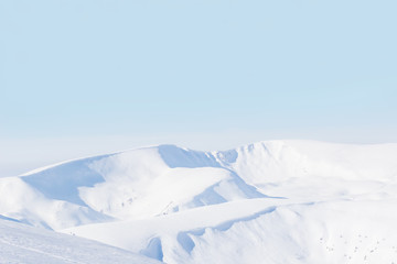 Fototapeta na wymiar Winter landscape with falling snow