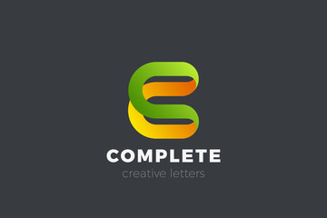 Letter C Logo design vector template Ribbon Font style Typography.