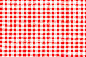 toile Vichy à petits carreaux rouges 