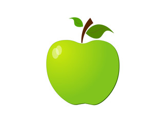 Vector apple icon design with vitamin composition.