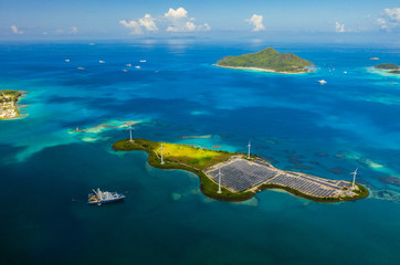 Solar farm on Romainville Island