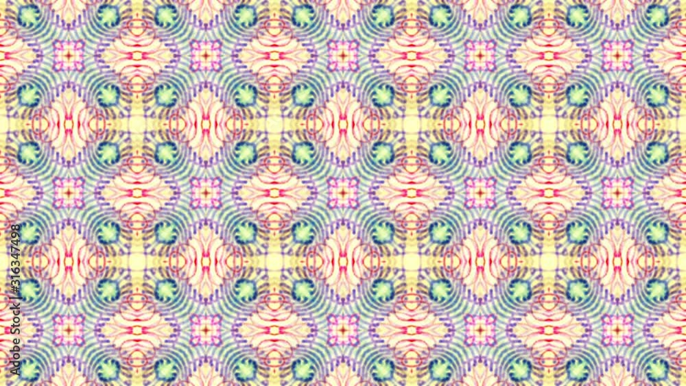Aufkleber beautiful multi-colored kaleidoscope pattern. three-dimensional abstract animation. background. 3d r