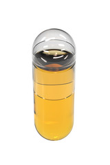 Oil Pill Capsule Isolated on White Background. 3D Render.