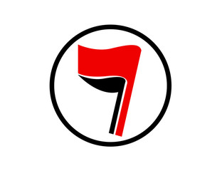 antifascism symbol ilustration