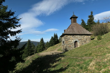 Vřesová studánka -  spring near Červenohorské sedlo in the Jeseníky Mountains in the Czech Republic