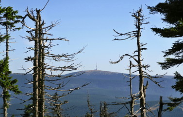 Praděd peak in Jeseníky mountains in the Czech Republic