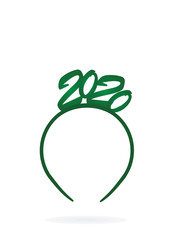 2020 hat headband. vector illustration