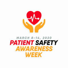 Vector illustration on the theme of Patient safety awareness week in March.