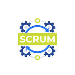 Scrum process, development methodology vector icon