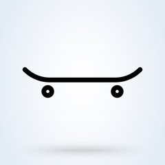skateboard icon. vector Simple modern  design illustration.