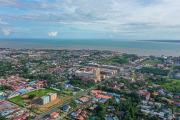 Partial part of development area and township in Tawau, Sabah, Malaysia, Borneo.
