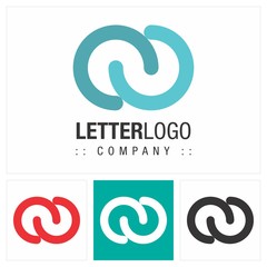 Fototapeta premium Letter N Vector Symbol Company Logo (Logotype). Lines Geometric Style Icon Illustration. Elegant and Modern Identity Concept Design Idea Template (Brand). 