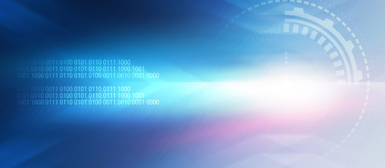 Tech abstract dark background. Elements of technology, neon glow. Empty copy space for your text.