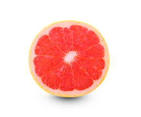 Fototapeta na wymiar One half of grapefruit isolated on a white background.