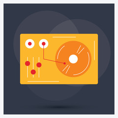  Turntable, vinyl disc player line icon