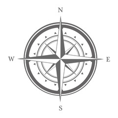 Compass icon isolated on a white background. Travel symbol