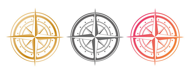 Set compass icon isolated on a white background. Travel symbol © dariachekman