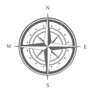 Compass icon isolated on a white background. Travel symbol