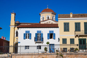 roman agora buildings in Athens, Greece on a sunny day
