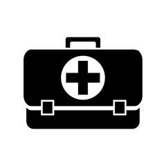 First aid kit icon, logo isolated on white background