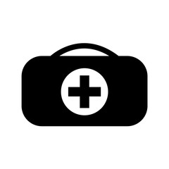 First aid kit icon, logo isolated on white background