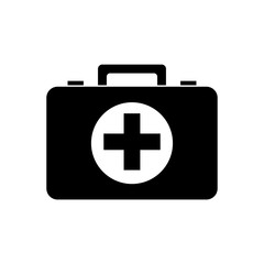 First aid kit icon, logo isolated on white background