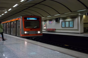  Athens, Greece - November 30 2019: Metro station or subway in Athens, Greece © Viktorua