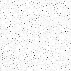 Background polka dot. Seamless pattern. Random dots, snowflakes, circles. Design for fabric, wallpaper. Irregular chaotic abstract texture with messy dots tiled. Repeating hand drawn chaotic dots - obrazy, fototapety, plakaty