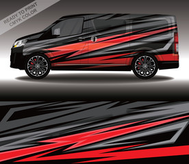 Car wrap decal design vector, custom livery race rally car vehicle sticker and tinting.