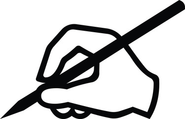 easy to use illustration vector icon of writing hand
