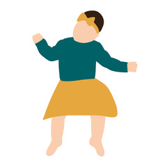 vector, isolated, baby lies in a flat style