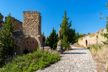 Assos venetian castle in Kefalonia island