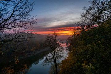 sunrise at the Leśniańskie Lake, Poland