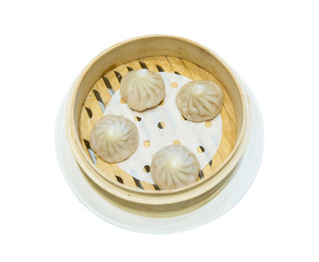 Xiao Long Pao, chinese food on white isolated.