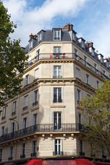 Haussmannian building in paris 12th arrondissement