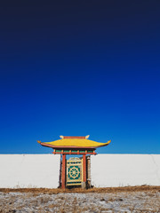 wooden buddhist temple gate