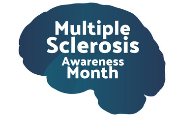 March is Multiple Sclerosis Awareness Month. Template for background, banner, card, poster with text inscription. Vector EPS10 illustration. .