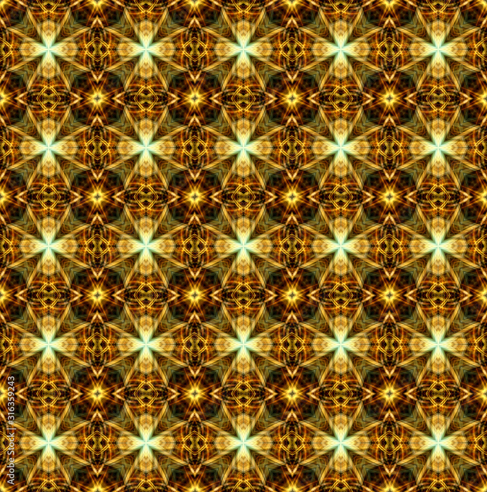 Aufkleber pattern mandala kaleidoscope abstract geometric colorful seamless background . cross repeated square