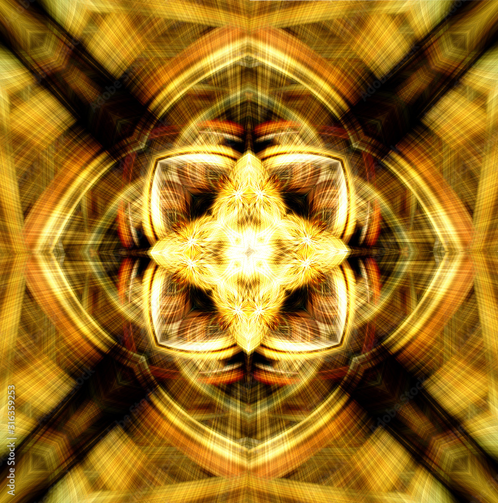 Poster mandala cross kaleidoscope abstract geometric colorful seamless pattern background .