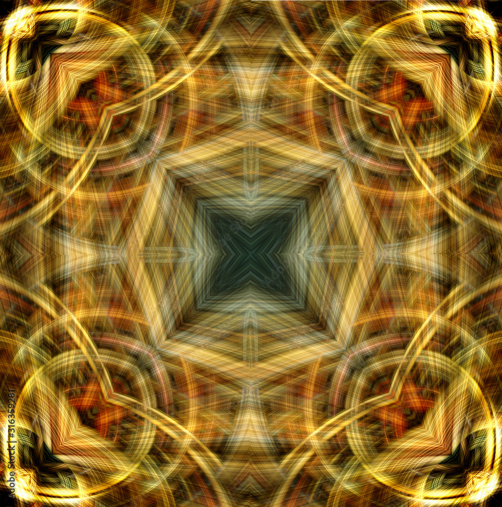 Poster mandala cross kaleidoscope abstract geometric colorful seamless pattern background .